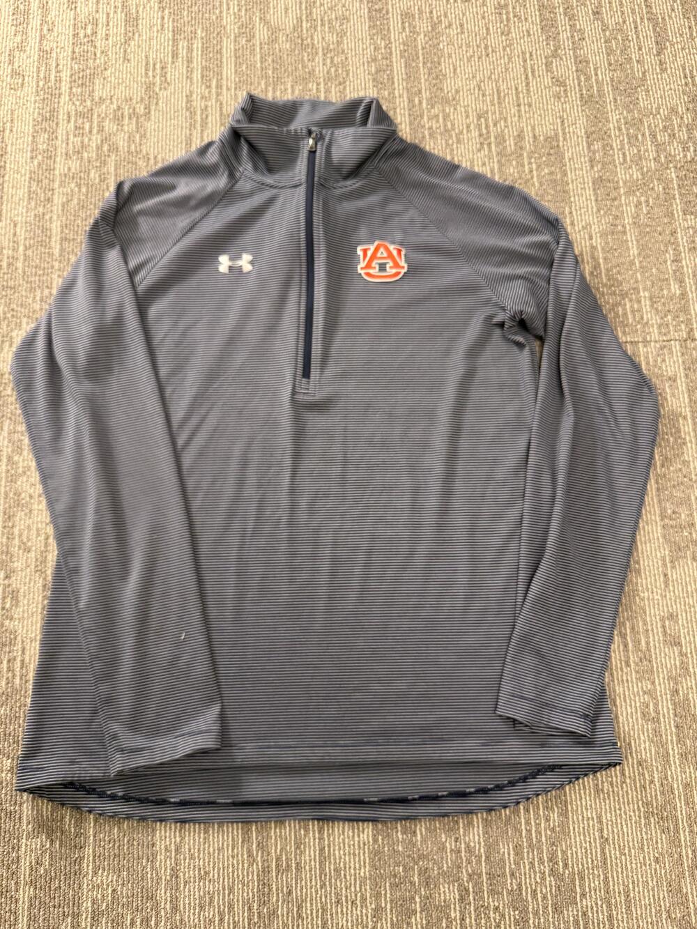 Auburn Tigers Pullover Quarter Zip Mens Medium Blue NCAA Football Under Armour